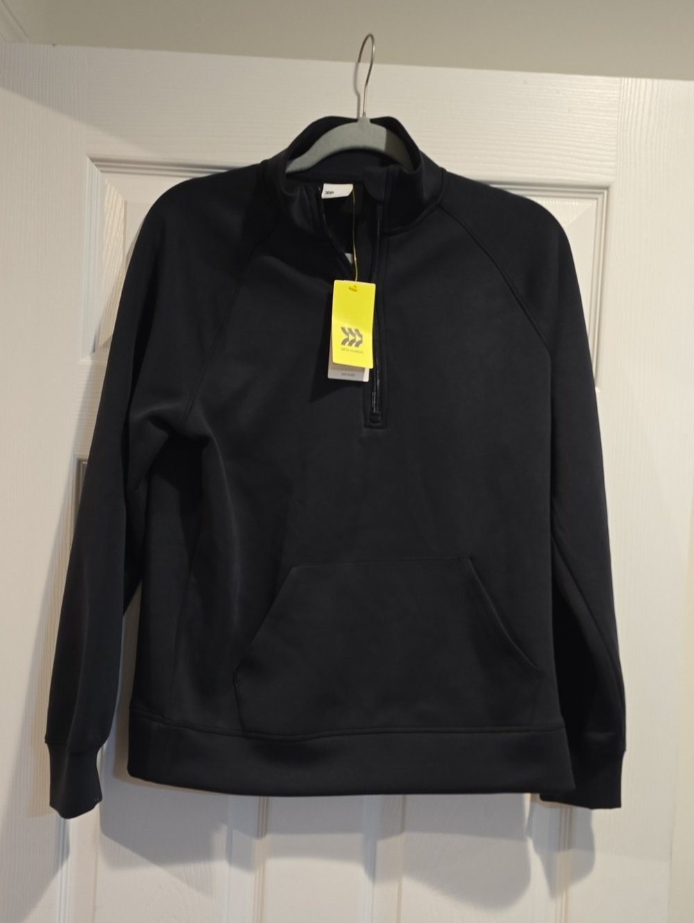 all in motion Black Half-Zip Pullover Hoodie